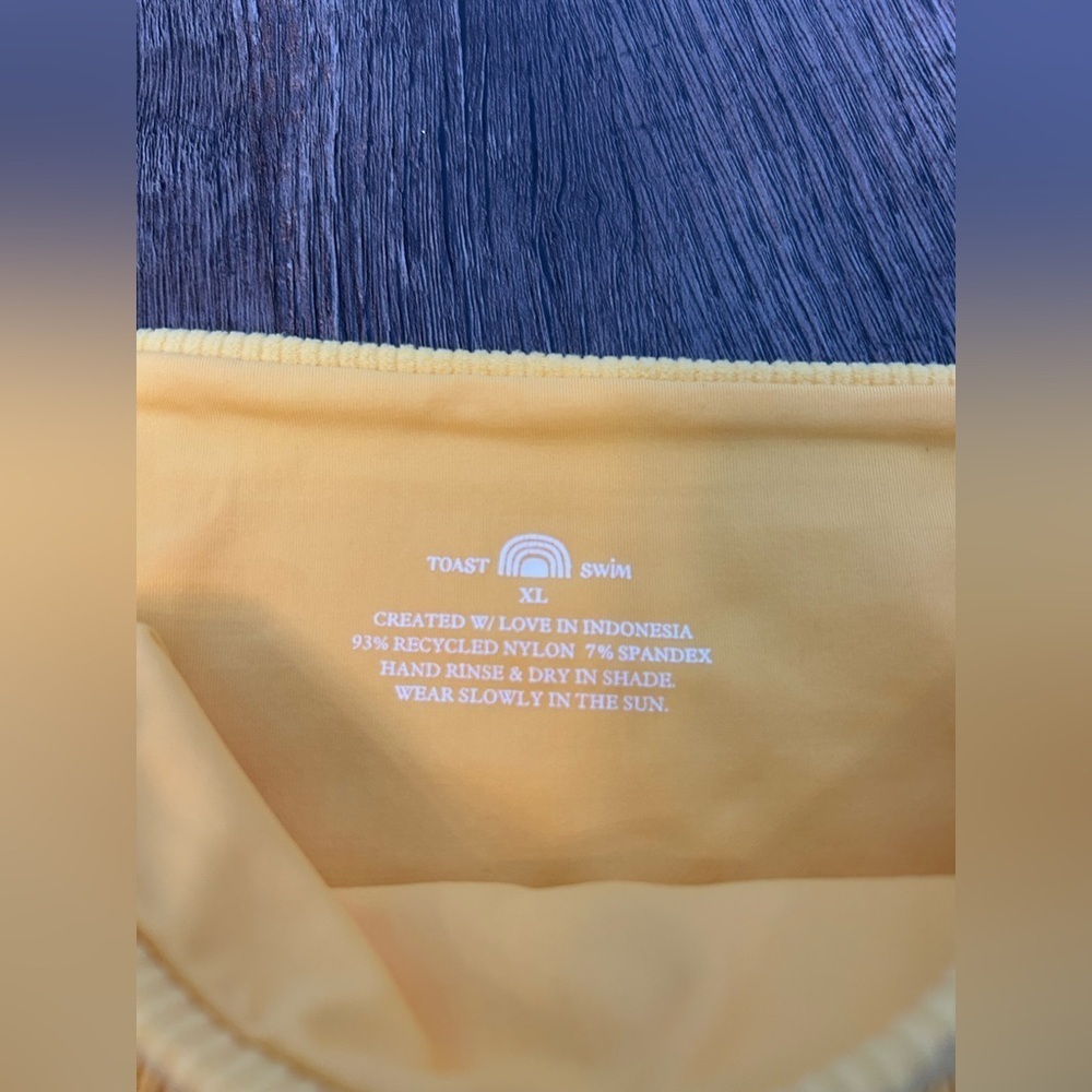 Toast Swim x Free People Signature Stitch Bottom Sunset Rib Bikini XL - Picture 6 of 8